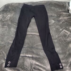 Canyon River Blues Black Leggings with Button Accents